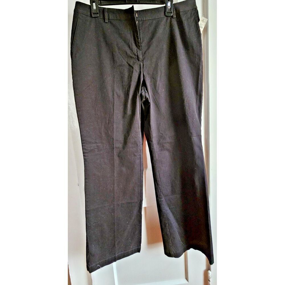 NWT TALBOTS HERITAGE‎ BOOT woman Sz 14 black cotton work pants
